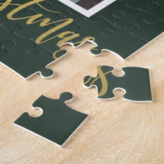 Weihnachtsweihnachtsgebäck Blumengrün Foto Puzzle (Seite)