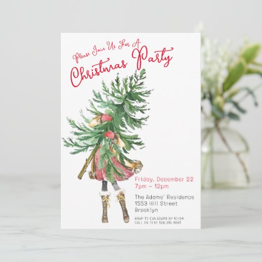 Weihnachtsweihnachtsgebäck Einladung (Stehend Vorderseite)