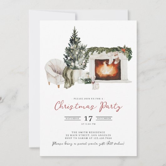 Weihnachtsweihnachtsgebäck Einladung (Vorderseite)