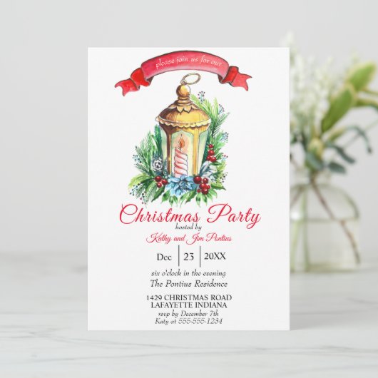 Weihnachtsweihnachtsgebäck Einladung (Stehend Vorderseite)