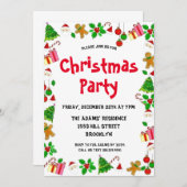 Weihnachtsweihnachtsgebäck Einladung (Vorne/Hinten)