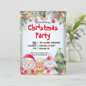 Weihnachtsweihnachtsgebäck Einladung (Stehend Vorderseite)