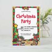 Weihnachtsweihnachtsgebäck Einladung (Stehend Vorderseite)