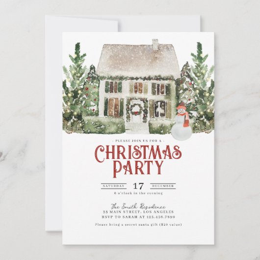 Weihnachtsweihnachtsgebäck Einladung (Vorderseite)