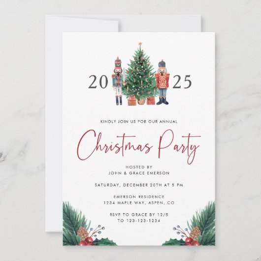 Weihnachtsweihnachtsgebäck Einladung (Vorderseite)