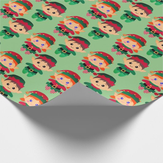 Weihnachtsweihnachtsgeist der Helfer Geschenkpapier (Ecke)