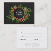 Weihnachtsweihnachtsgeschenk - Holly Red Berry Rabattkarte (Vorne/Hinten)