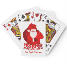 Weihnachtsweihnachtsgeschenk Roter Name Spielkarte