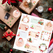 Weihnachtsweihnachtsgeschenk-Tag Aufkleber