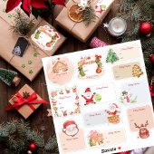 Weihnachtsweihnachtsgeschenk-Tag Aufkleber