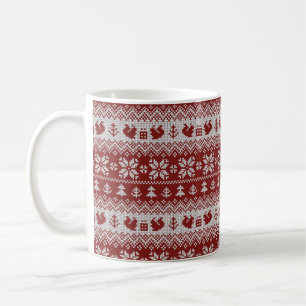 Weihnachtsweihnachtsgeschmack Vintag, nahtlos deko Kaffeetasse