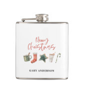 Weihnachtsweihnachtsgetränke Süßkarpfen Flachmann (Vorderseite)