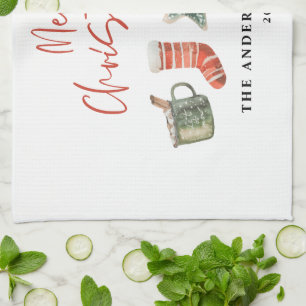 Weihnachtsweihnachtsgetränke Süßkarpfen Geschirrtuch