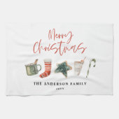 Weihnachtsweihnachtsgetränke Süßkarpfen Geschirrtuch (Horizontal)