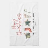 Weihnachtsweihnachtsgetränke Süßkarpfen Geschirrtuch (Vertikal)
