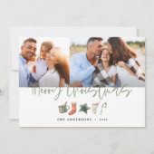 Weihnachtsweihnachtsgetränke Süßkarpfen Holi Feiertagskarte (Vorderseite)