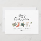 Weihnachtsweihnachtsgetränke Süßkarpfen Holi Feiertagskarte (Vorderseite)