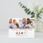 Weihnachtsweihnachtsgetränke Süßkarpfen Holi Feiertagspostkarte (Stehend Vorderseite)