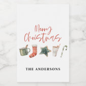 Weihnachtsweihnachtsgetränke Süßkarpfen Lebensmitteletikett (Einzelnes Label)