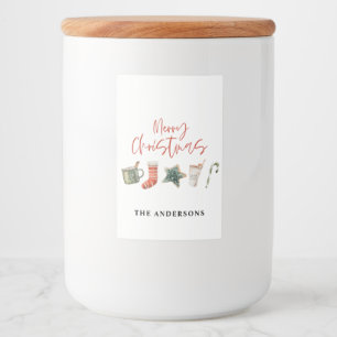 Weihnachtsweihnachtsgetränke Süßkarpfen Lebensmitteletikett