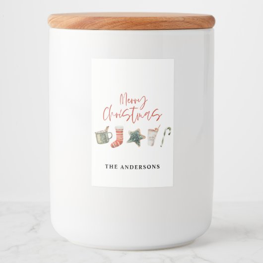 Weihnachtsweihnachtsgetränke Süßkarpfen Lebensmitteletikett (Vorderseite)