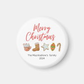 Weihnachtsweihnachtsgetränke Süßkarpfen Magnet (Vorne)