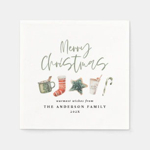 Weihnachtsweihnachtsgetränke Süßkarpfen Papa Serviette