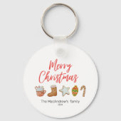 Weihnachtsweihnachtsgetränke Süßkarpfen Schlüsselanhänger (Rückseite)