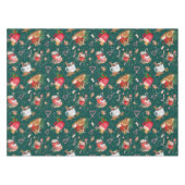 Weihnachtsweihnachtskakao Marshmallows Tasse Tischdecke (Vorderseite (Horizontal))