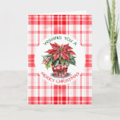 Weihnachtsweihnachtskalender Poinsettia Personalis Karte (Vorderseite)