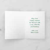 Weihnachtsweihnachtskalender Poinsettia Personalis Karte (Innenseite)