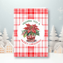 Weihnachtsweihnachtskalender Poinsettia Personalis Karte
