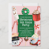 Weihnachtsweihnachtskalk Kakaoschokolade Party Einladung (Vorderseite)