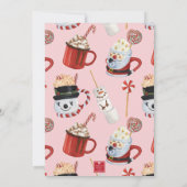 Weihnachtsweihnachtskalk Kakaoschokolade Party Einladung (Rückseite)