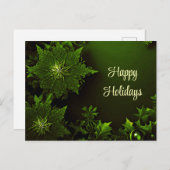 Weihnachtsweihnachtskarte Grüne Flora Postkarte (Vorne/Hinten)