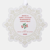 Weihnachtsweihnachtskarte Ornament Karte (Rückseite)