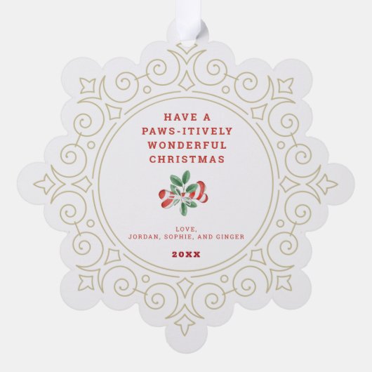 Weihnachtsweihnachtskarte Ornament Karte (Rückseite)