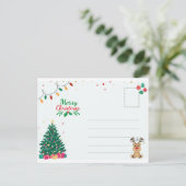 Weihnachtsweihnachtskarte Postkarte (Stehend Vorderseite)