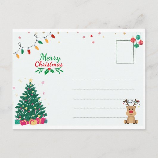 Weihnachtsweihnachtskarte Postkarte (Vorderseite)