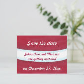 Weihnachtsweihnachtskarten Save the Date Ankündigungspostkarte (Stehend Vorderseite)