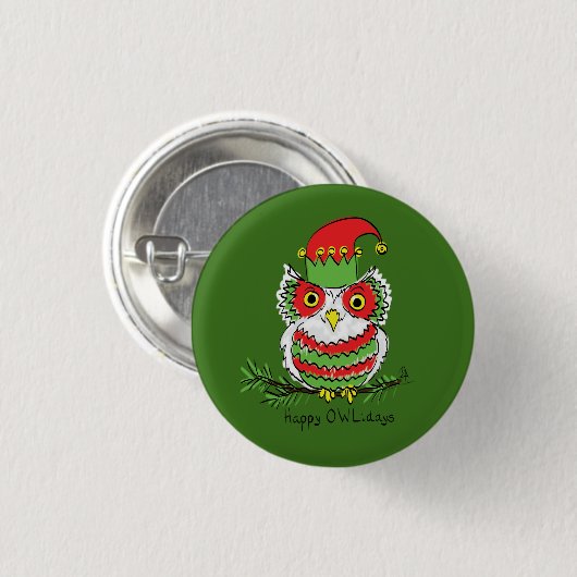 Weihnachtsweihnachtskinder Niedlich Button (Vorne & Hinten)