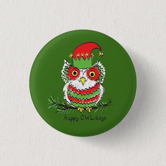 Weihnachtsweihnachtskinder Niedlich Button (Vorderseite)
