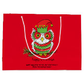 Weihnachtsweihnachtskinder Niedlich Große Geschenktüte (Rückseite)