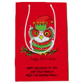 Weihnachtsweihnachtskinder Niedlich Mittlere Geschenktüte (Vorderseite)