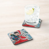 Weihnachtsweihnachtskunststoff-Untersetzer des Wei Getränkeuntersetzer (Rechte Seite)