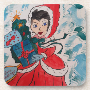 Weihnachtsweihnachtskunststoff-Untersetzer des Wei Getränkeuntersetzer