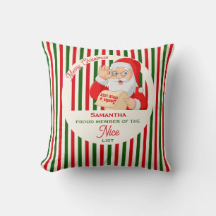 Weihnachtsweihnachtsliste Stolzes Mitglied Kissen