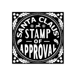 Weihnachtsweihnachtsmann-Briefmarke der Zustimmung Gummistempel