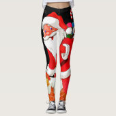 Weihnachtsweihnachtsmann-Leggings Leggings (Vorderseite)