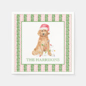 Weihnachtsweihnachtsmann Personalisiert Serviette (Vorderseite)